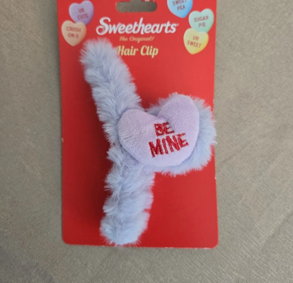 Sweethearts Plush Hair Clip Bundle (9 Pack) – Valentine Hearts Collection